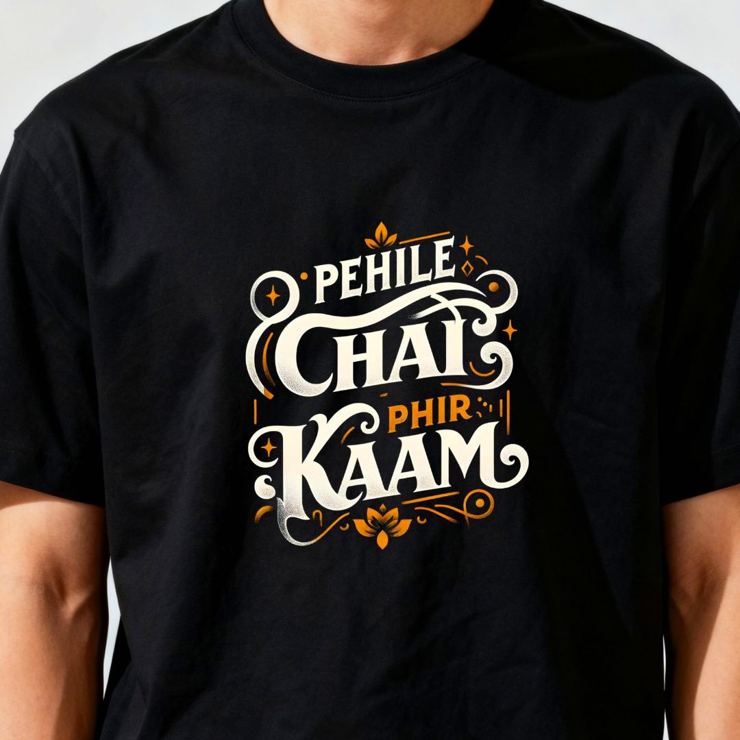 Unisex Oversize T-Shirt - Pehile Chai Phir Kaam t-shirt